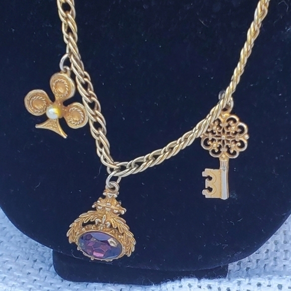 Vintage 70s‎ Station Necklace - Picture 6 of 8